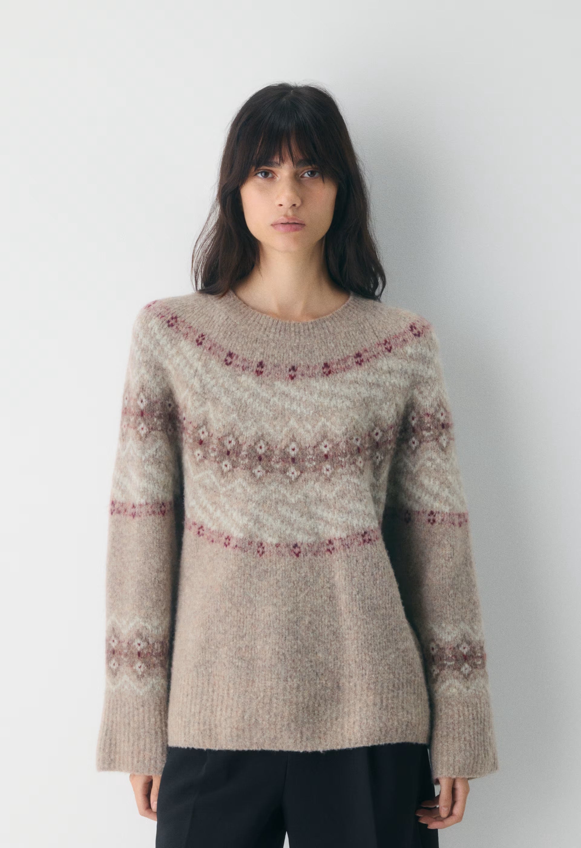 Harlow Sweater - HTHR STN GR /MULTI