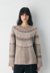 Harlow Sweater - HTHR STN GR /MULTI