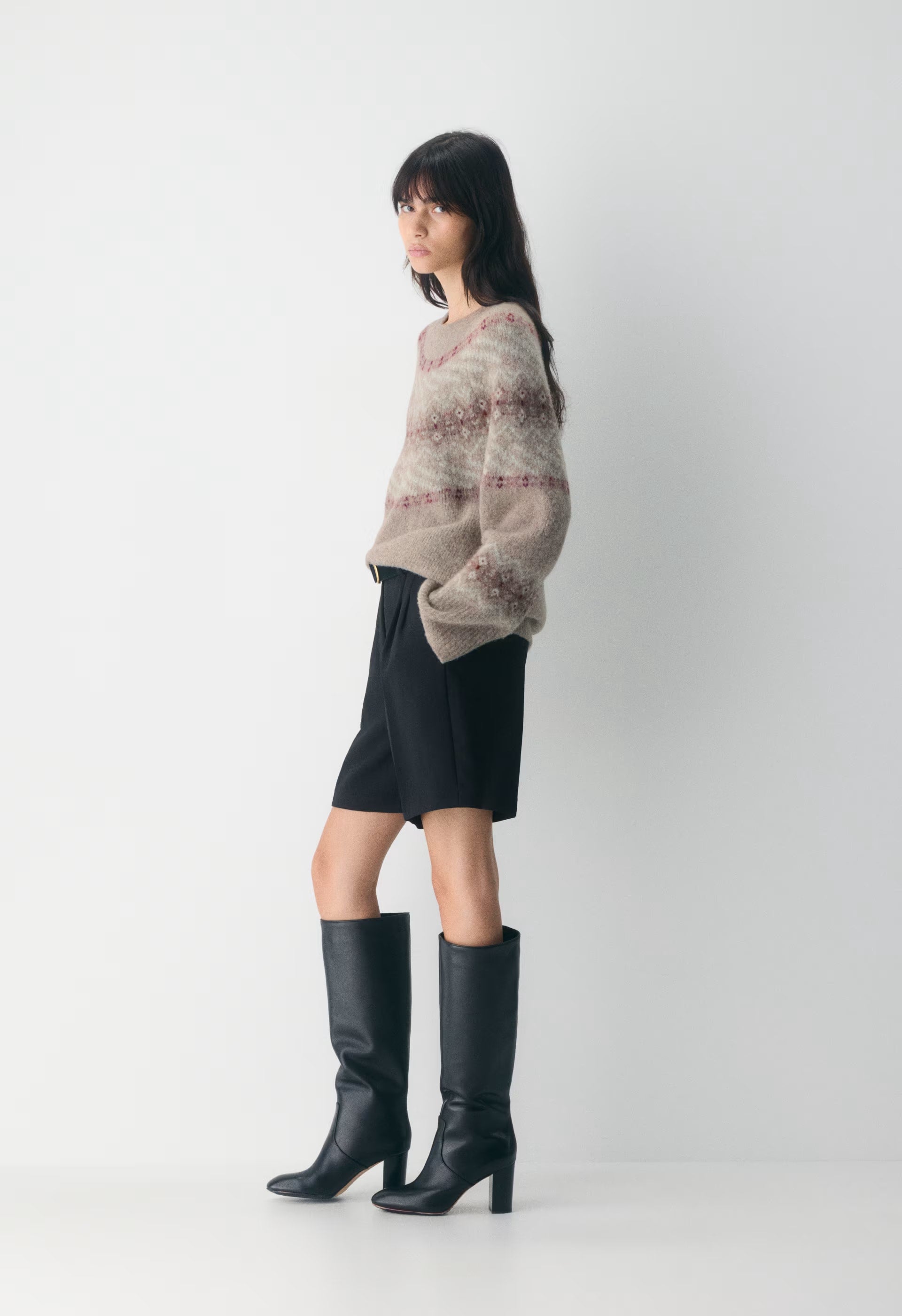 Harlow Sweater - HTHR STN GR /MULTI