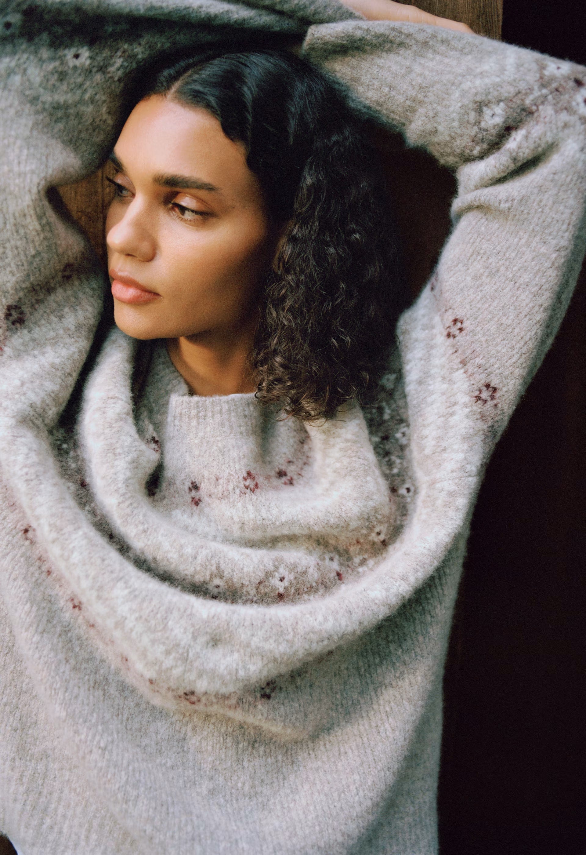 Harlow Sweater - HTHR STN GR /MULTI