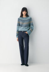 Harlow Sweater - MEDIUM BLUE /MULTI