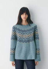 Harlow Sweater - MEDIUM BLUE /MULTI