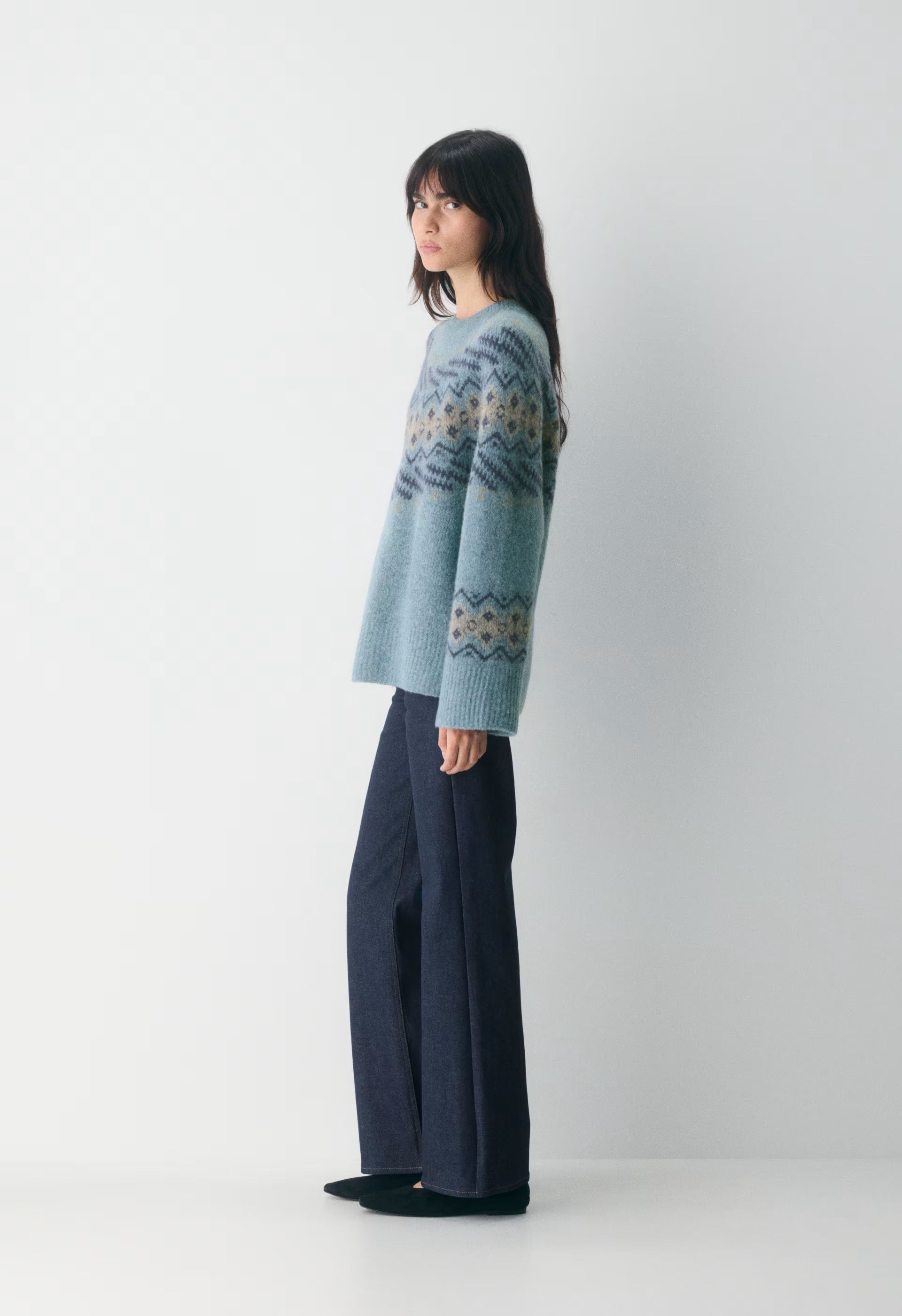 Harlow Sweater - MEDIUM BLUE /MULTI