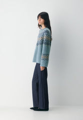 Harlow Sweater - MEDIUM BLUE /MULTI