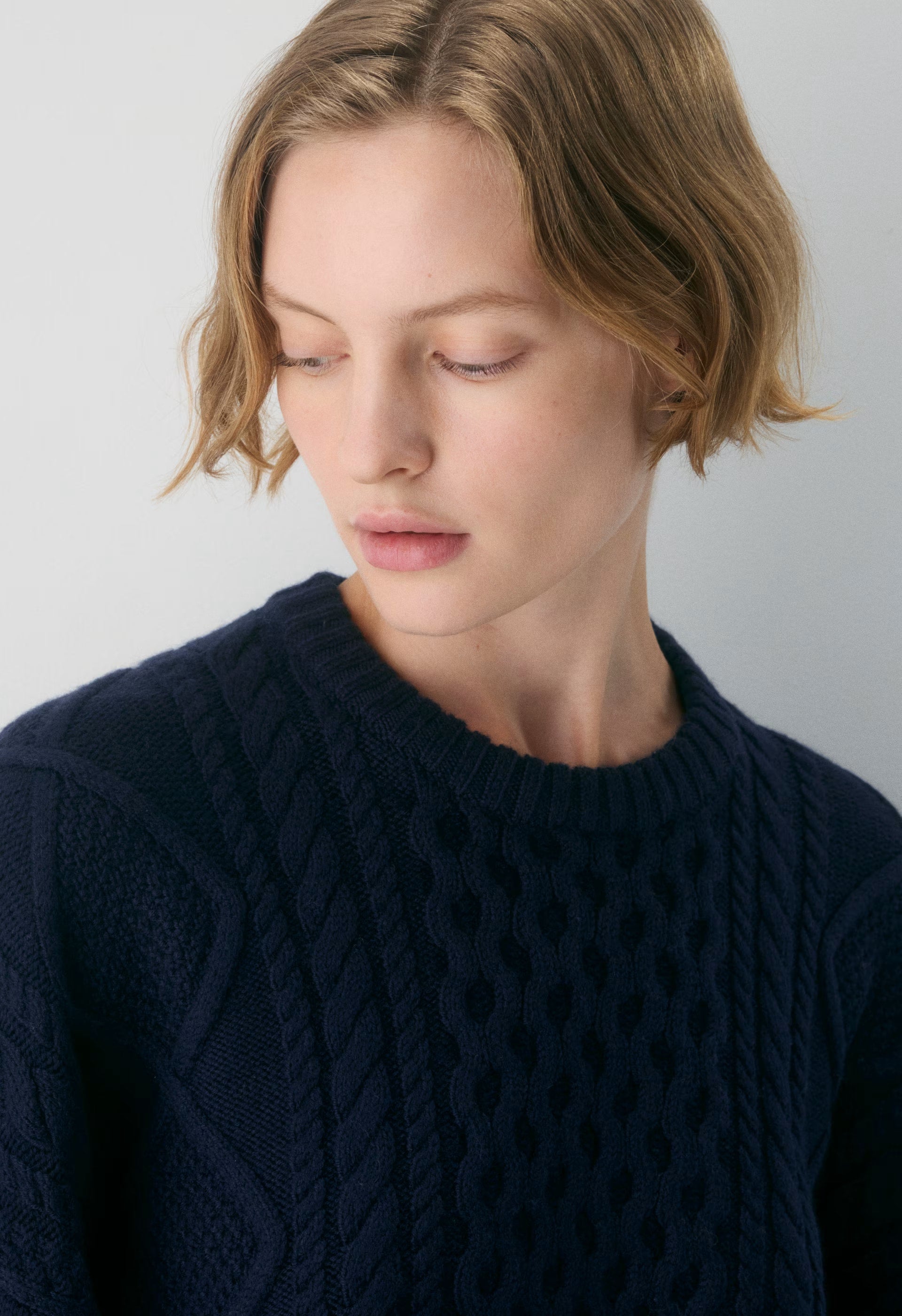 Heritage Knit Merino Wool Crew Sweater - ADMIRAL