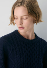 Heritage Knit Merino Wool Crew Sweater - ADMIRAL