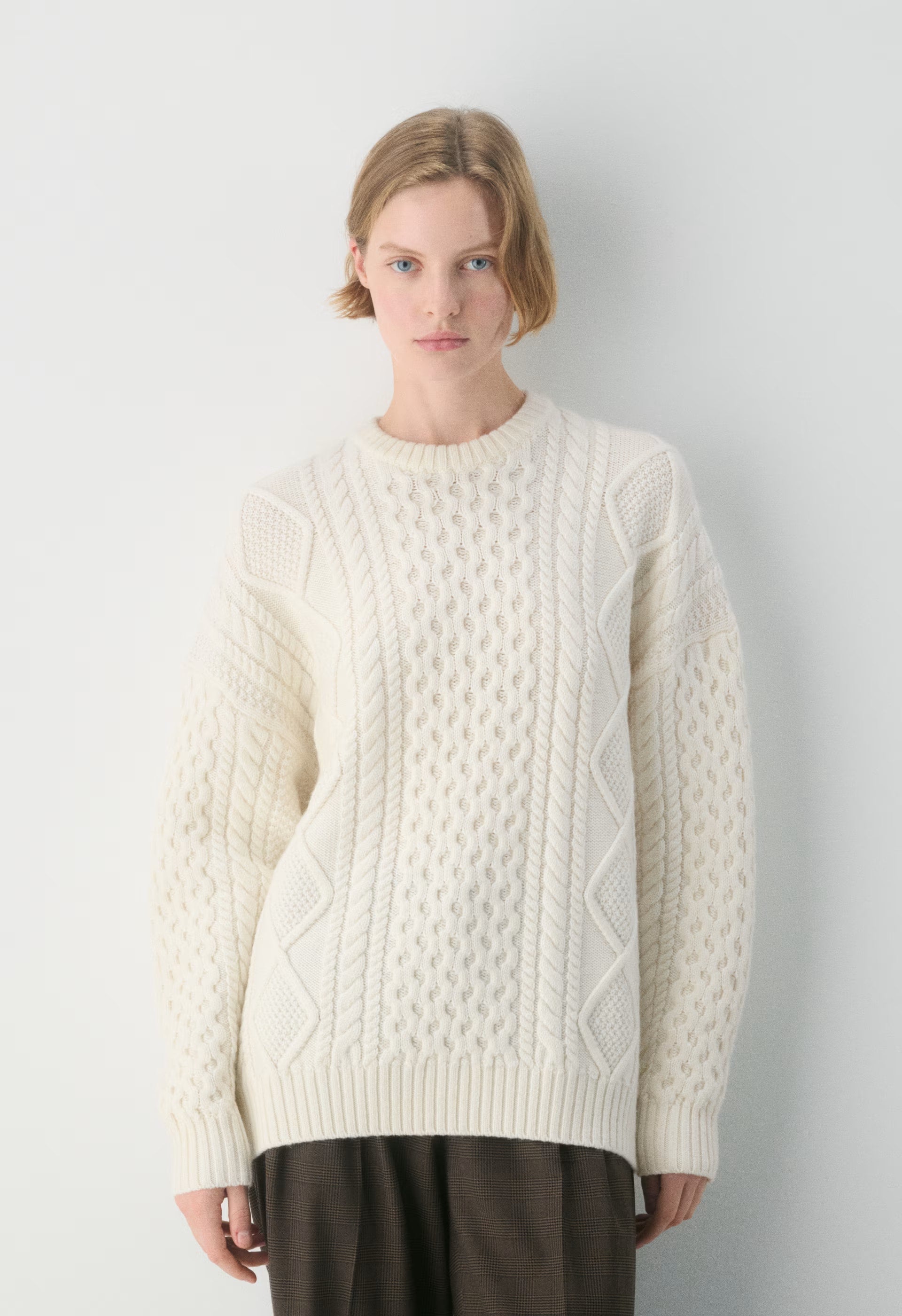Heritage Knit Merino Wool Crew Sweater - WHISPER WHITE