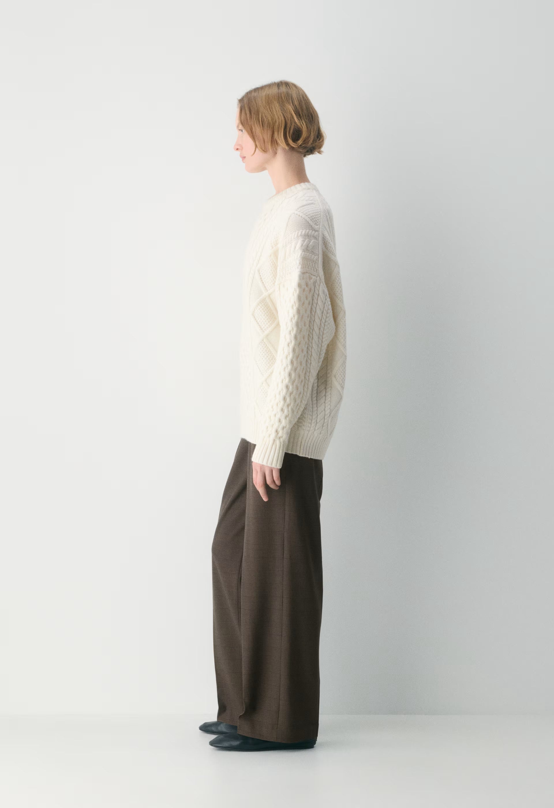 Heritage Knit Merino Wool Crew Sweater - WHISPER WHITE