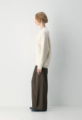 Heritage Knit Merino Wool Crew Sweater - WHISPER WHITE