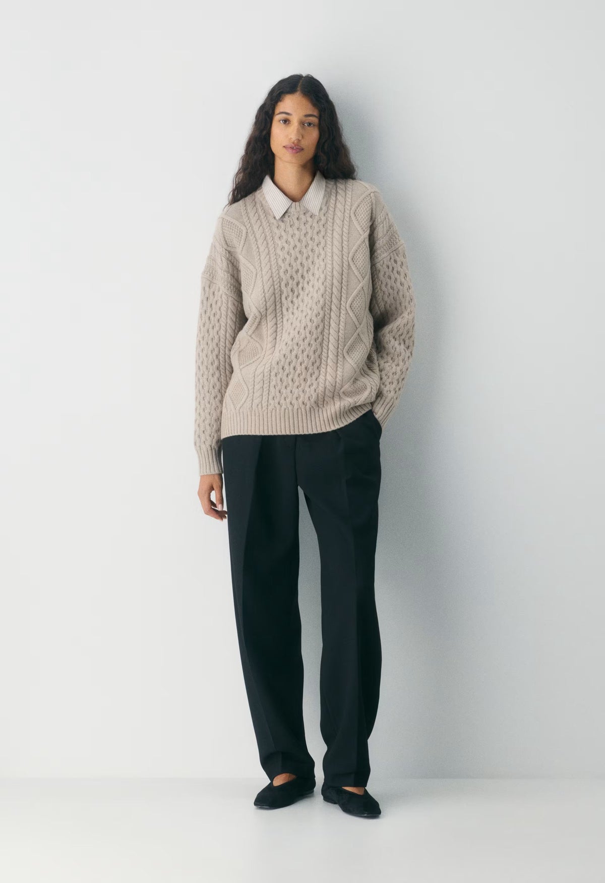 Heritage Knit Merino Wool Crew Sweater - HEATHER NOMAD TAUPE