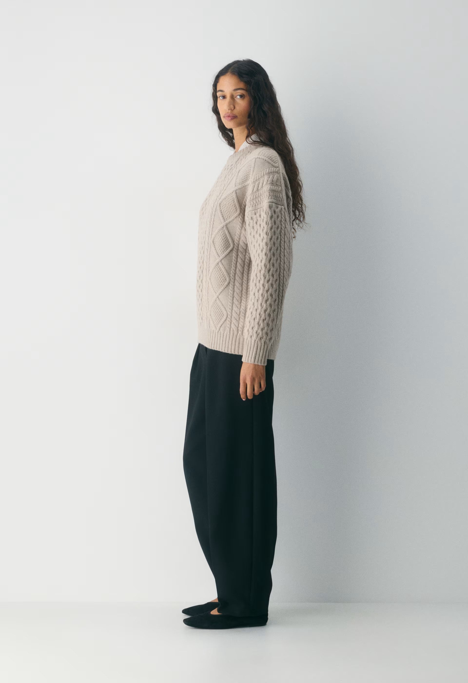 Heritage Knit Merino Wool Crew Sweater - HEATHER NOMAD TAUPE