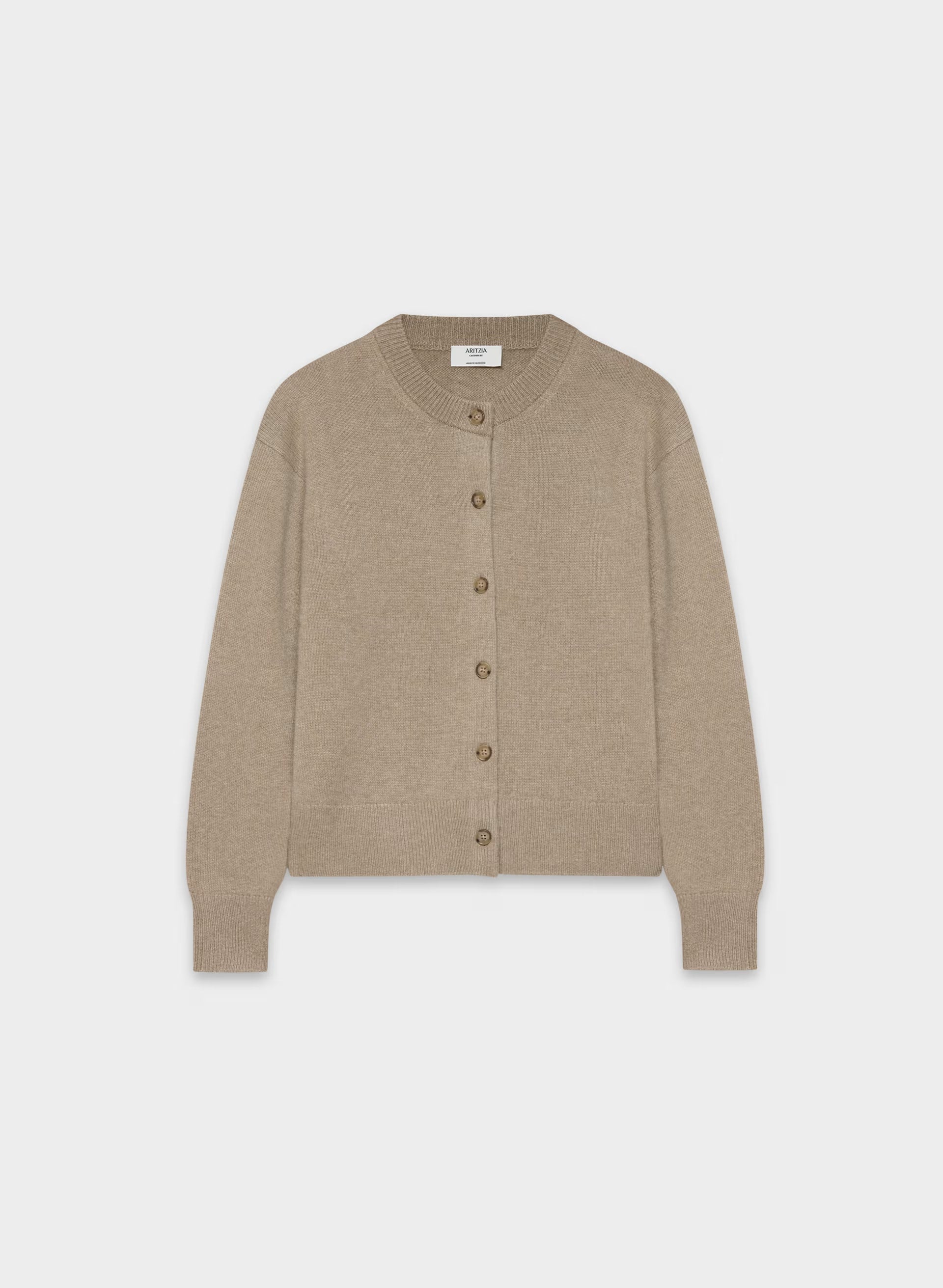 Essential Cashmere Acclaim Cardigan - HEATHER NOMAD TAUPE