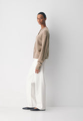 Essential Cashmere Acclaim Cardigan - HEATHER NOMAD TAUPE