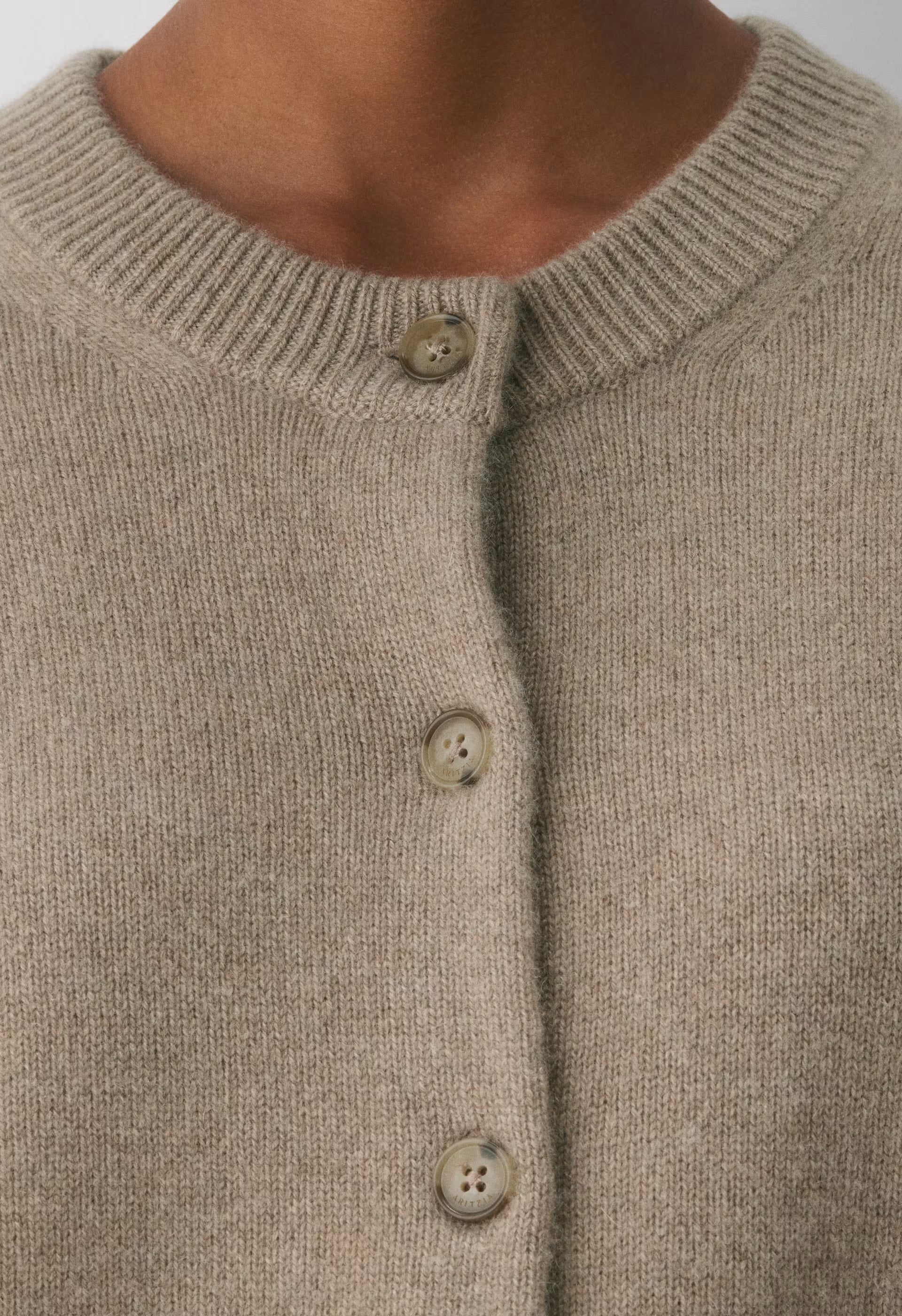 Essential Cashmere Acclaim Cardigan - HEATHER NOMAD TAUPE
