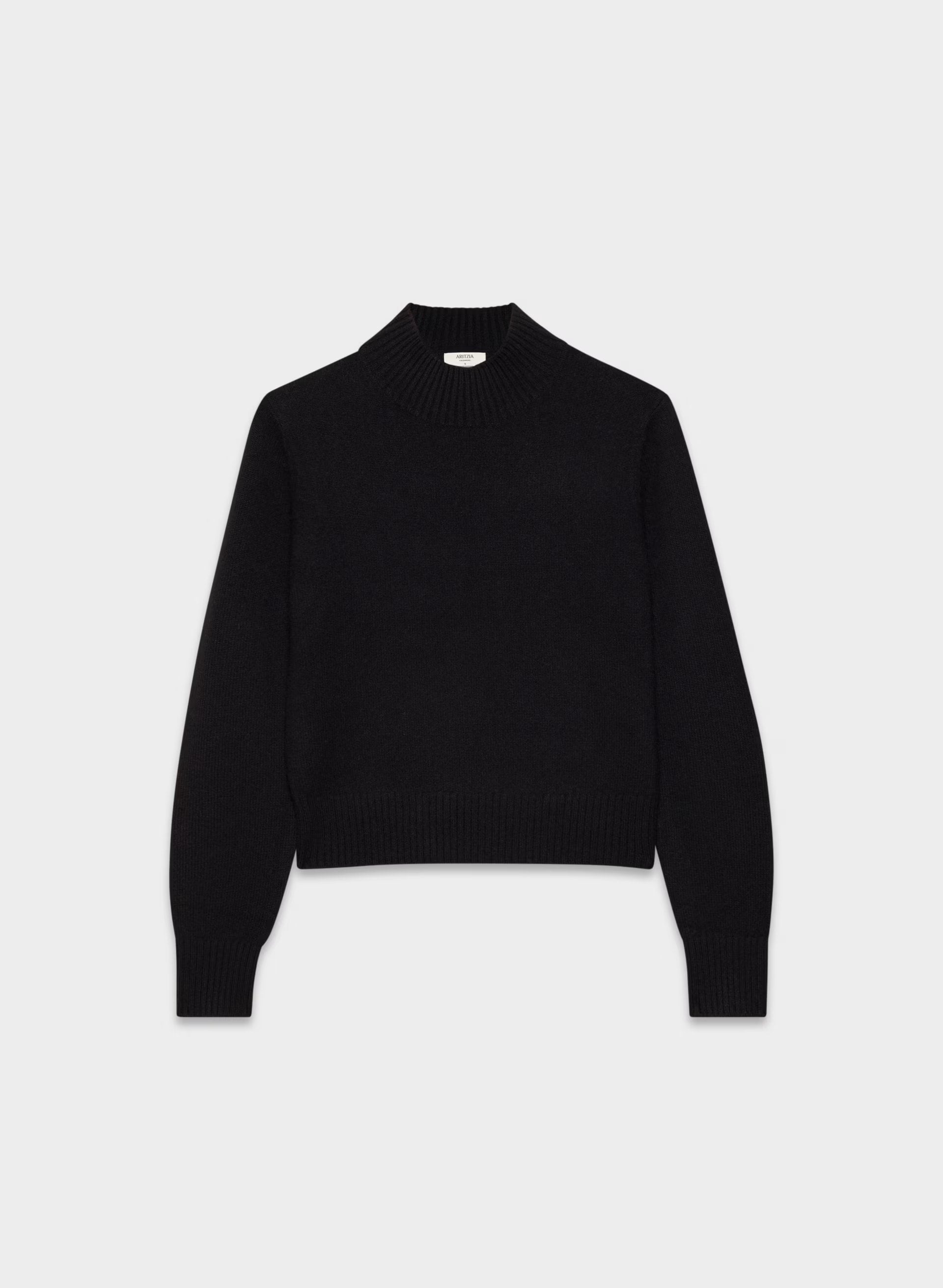 Essential Cashmere Folio Mockneck - BLACK
