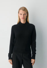 Essential Cashmere Folio Mockneck - BLACK