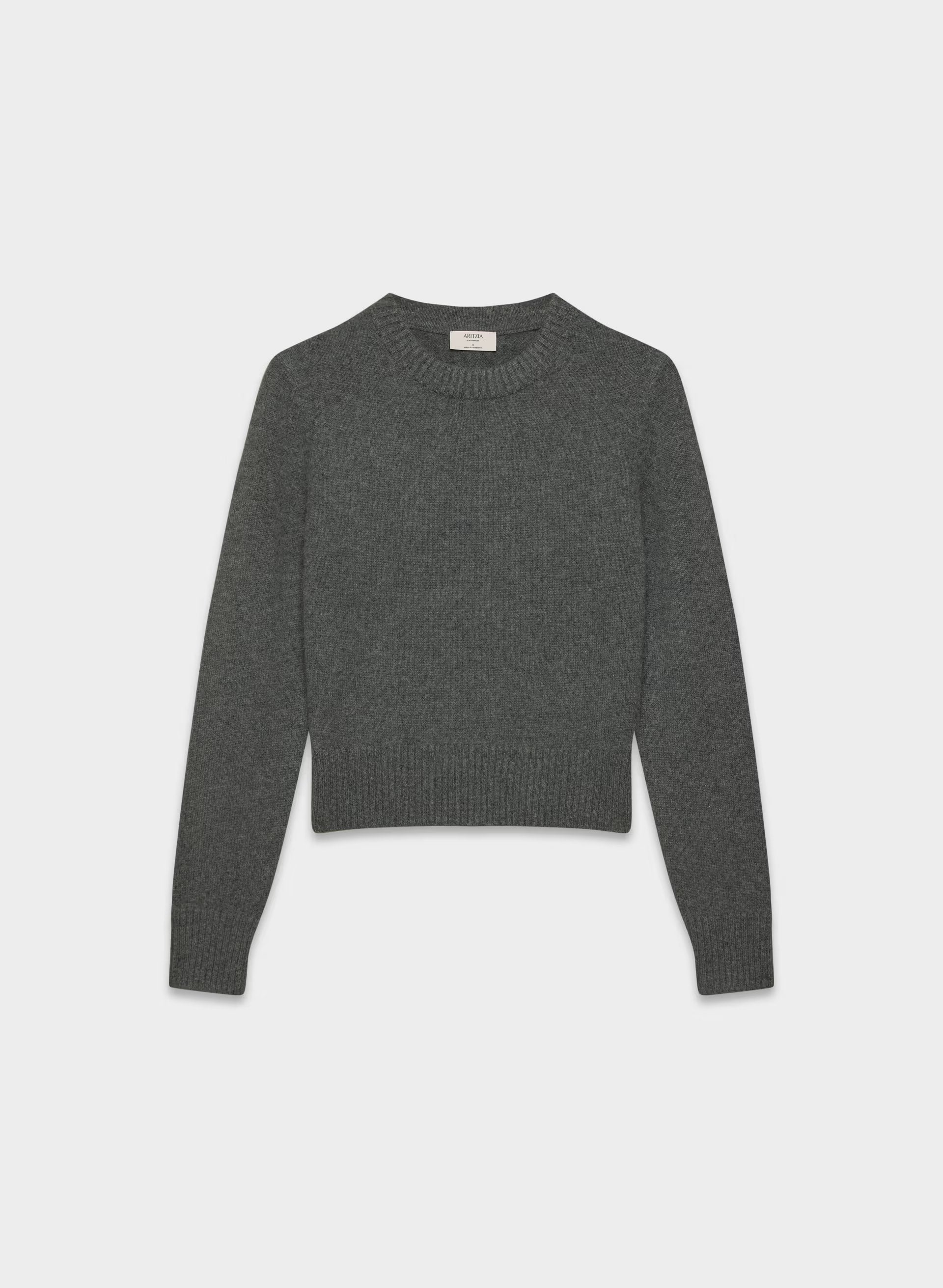 Essential Cashmere Nouveau Sweater - HEATHER CHARCOAL