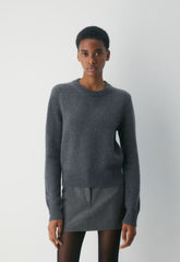 Essential Cashmere Nouveau Sweater - HEATHER CHARCOAL
