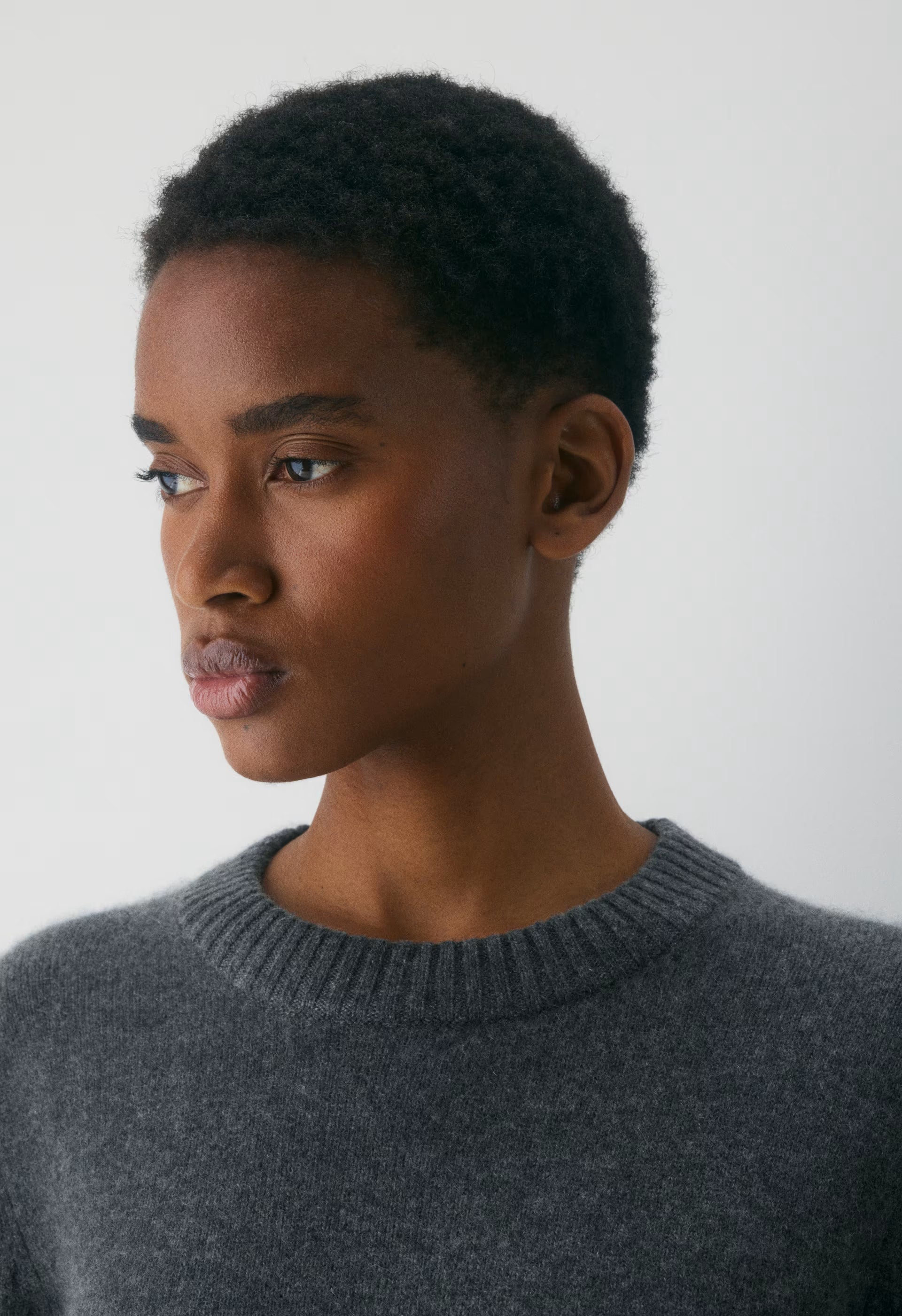 Essential Cashmere Nouveau Sweater - HEATHER CHARCOAL