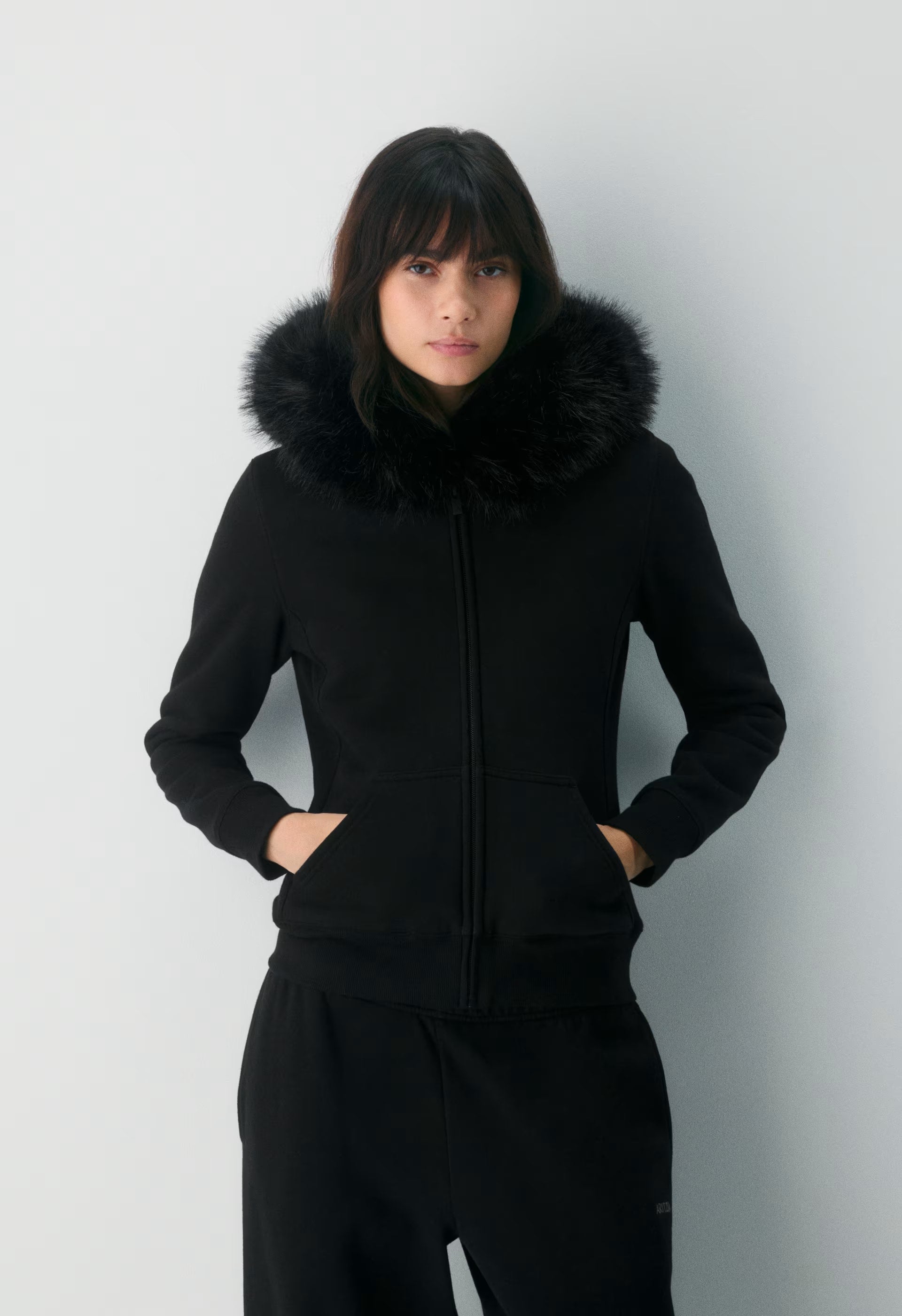 Cozy Sweatfleece Snug Zip Hoodie - BLACK/BLACK