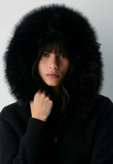 Cozy Sweatfleece Snug Zip Hoodie - BLACK/BLACK