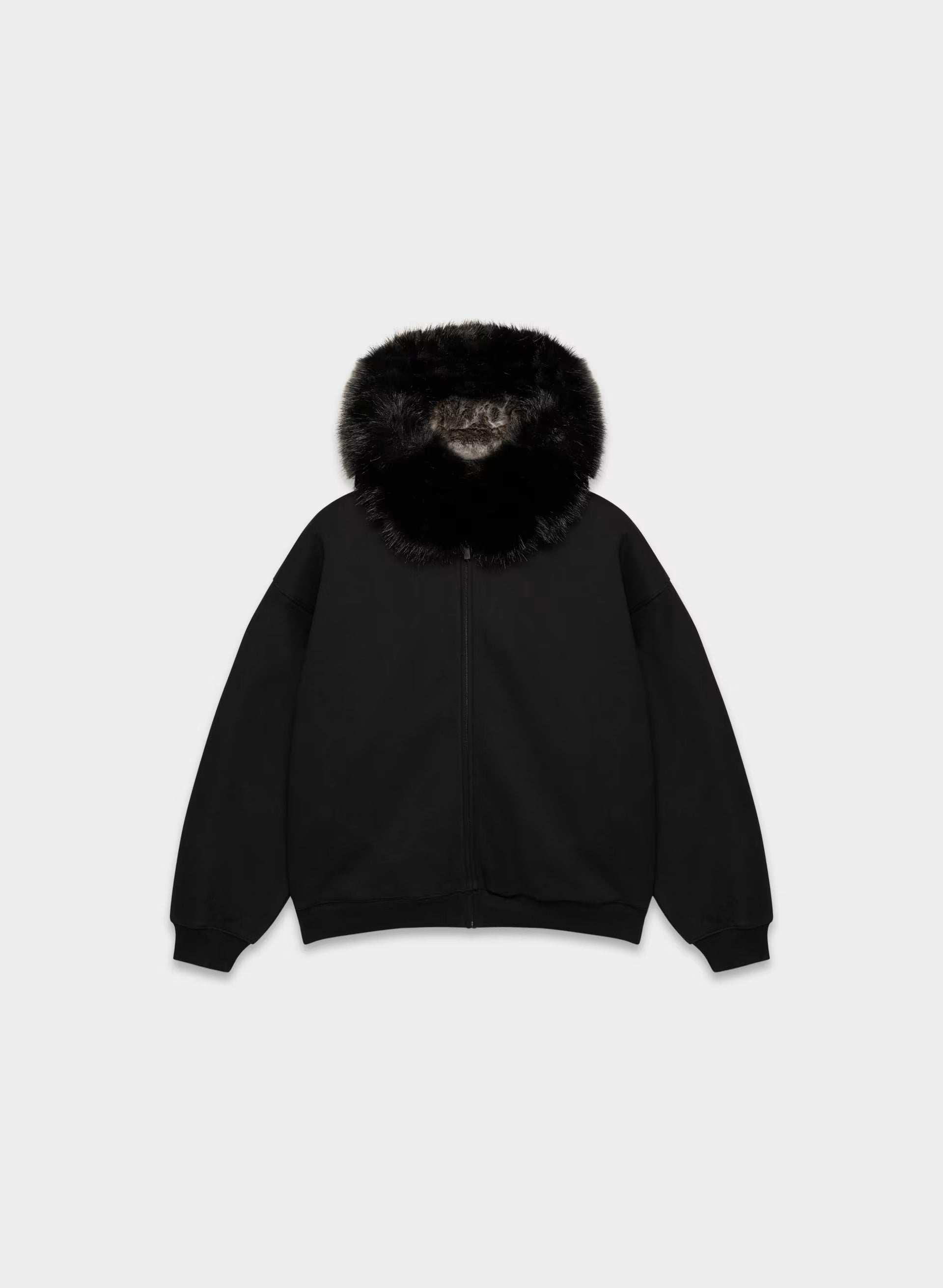 Cozy Sweatfleece Mega Zip Hoodie - BLACK/BLACK