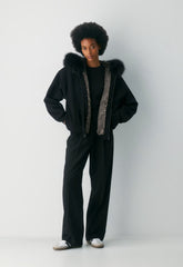 Cozy Sweatfleece Mega Zip Hoodie - BLACK/BLACK