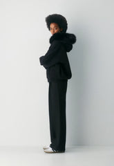 Cozy Sweatfleece Mega Zip Hoodie - BLACK/BLACK