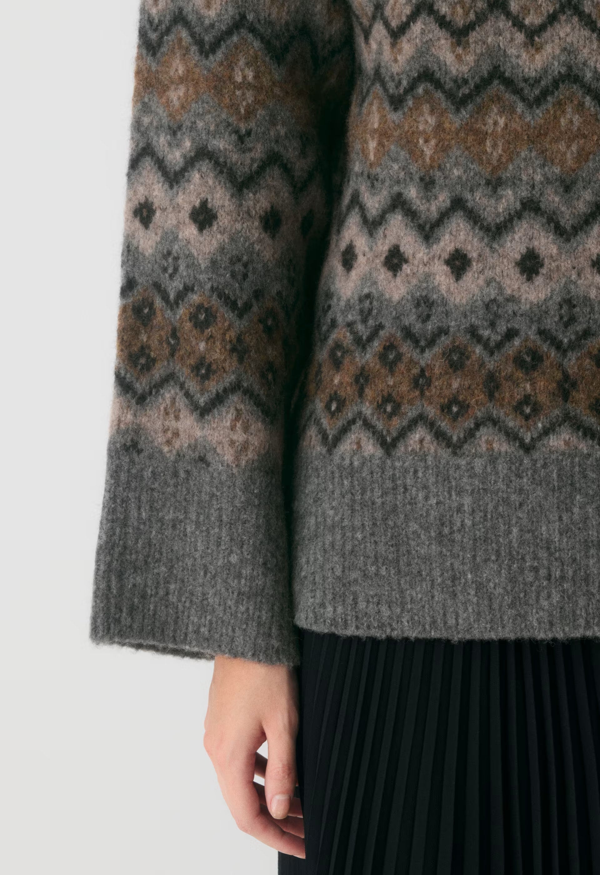 Harlow Sweater - DARK H GREY/ MULTI