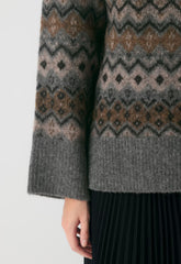 Harlow Sweater - DARK H GREY/ MULTI