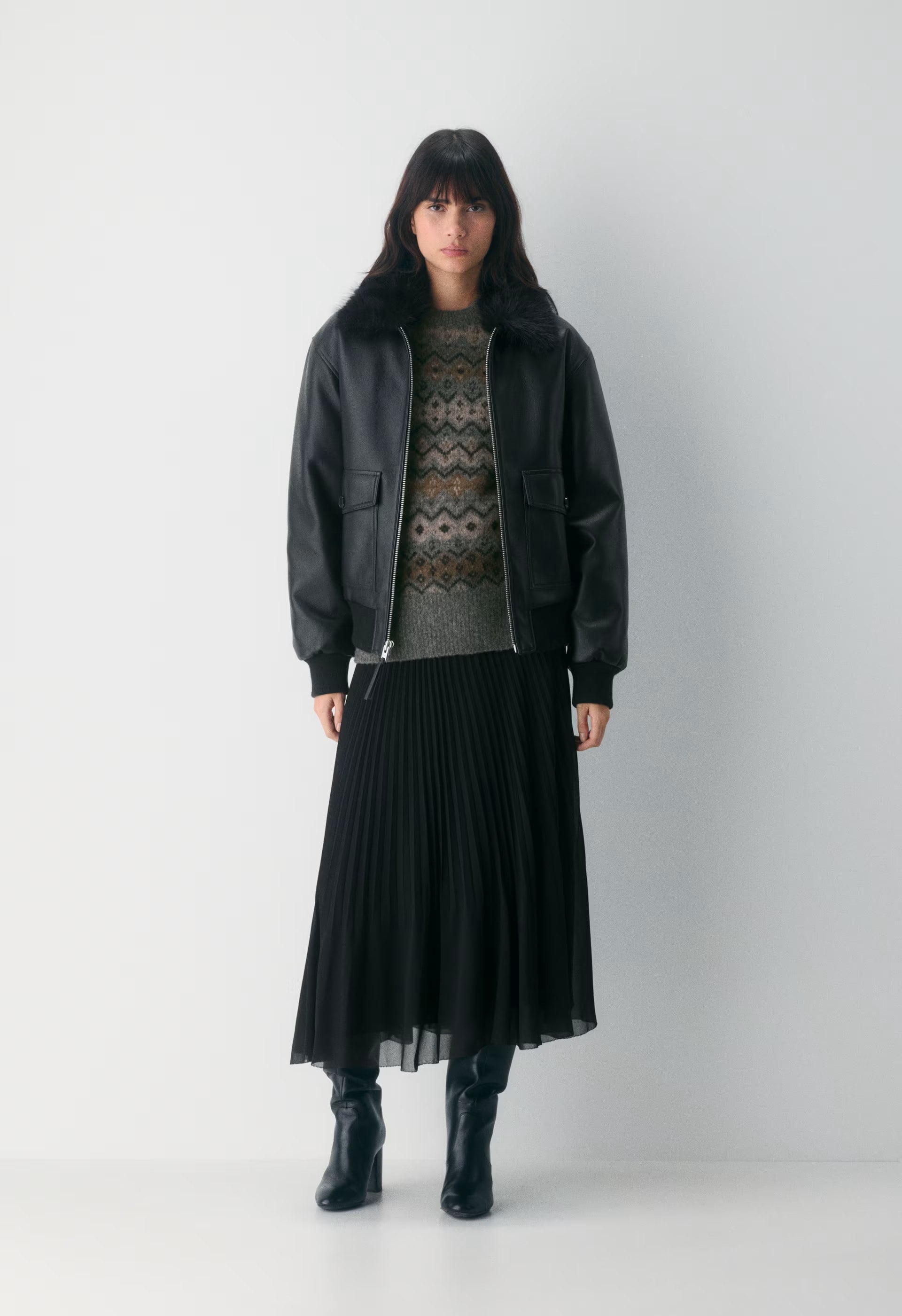 Harlow Sweater - DARK H GREY/ MULTI