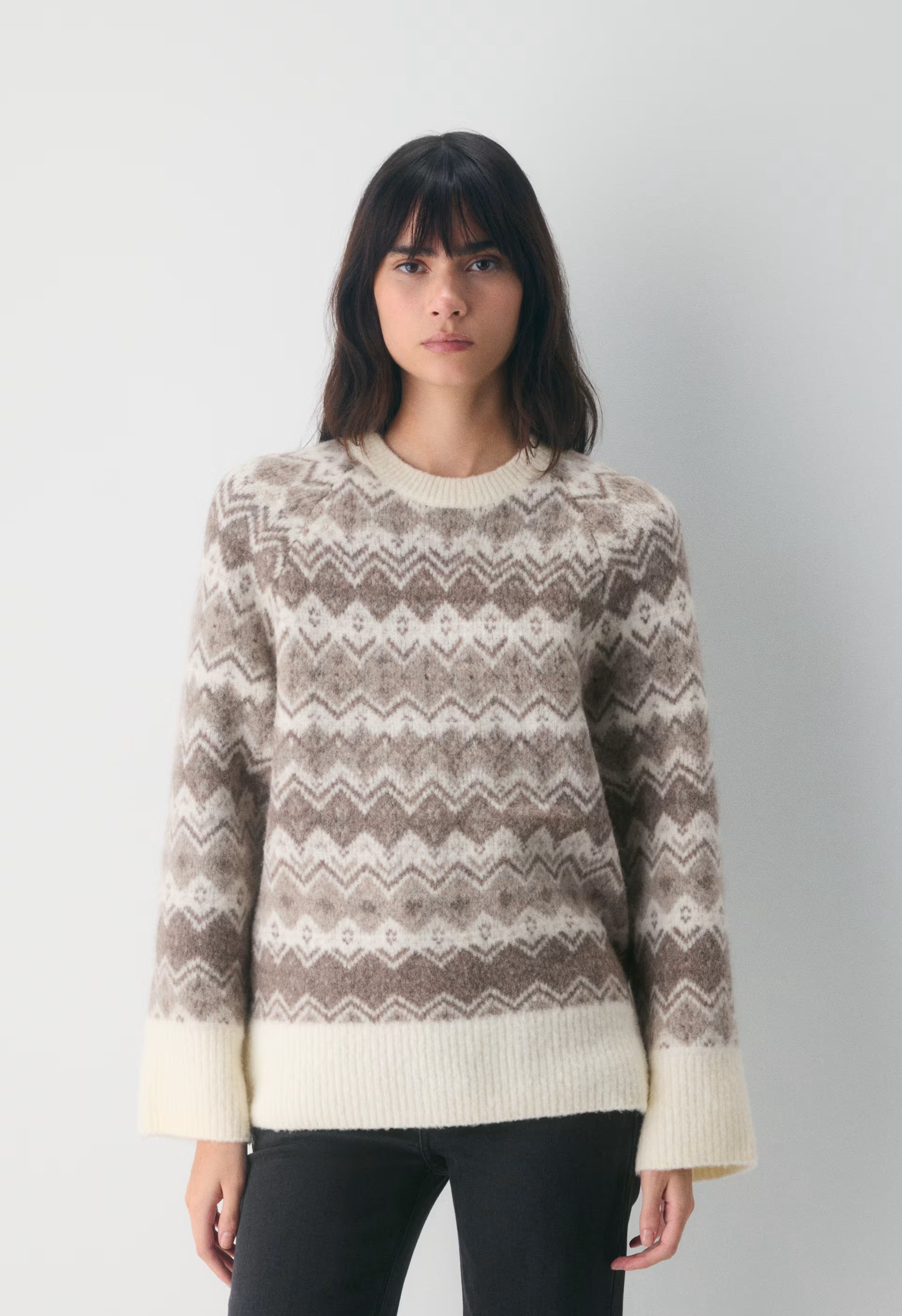 Harlow Sweater - VNTG WT/ HTH STN GR