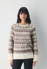 Harlow Sweater - VNTG WT/ HTH STN GR