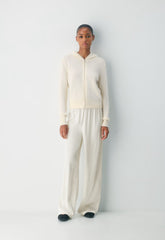 Essential Cashmere Idyllic Zip Hoodie - WHISPER WHITE