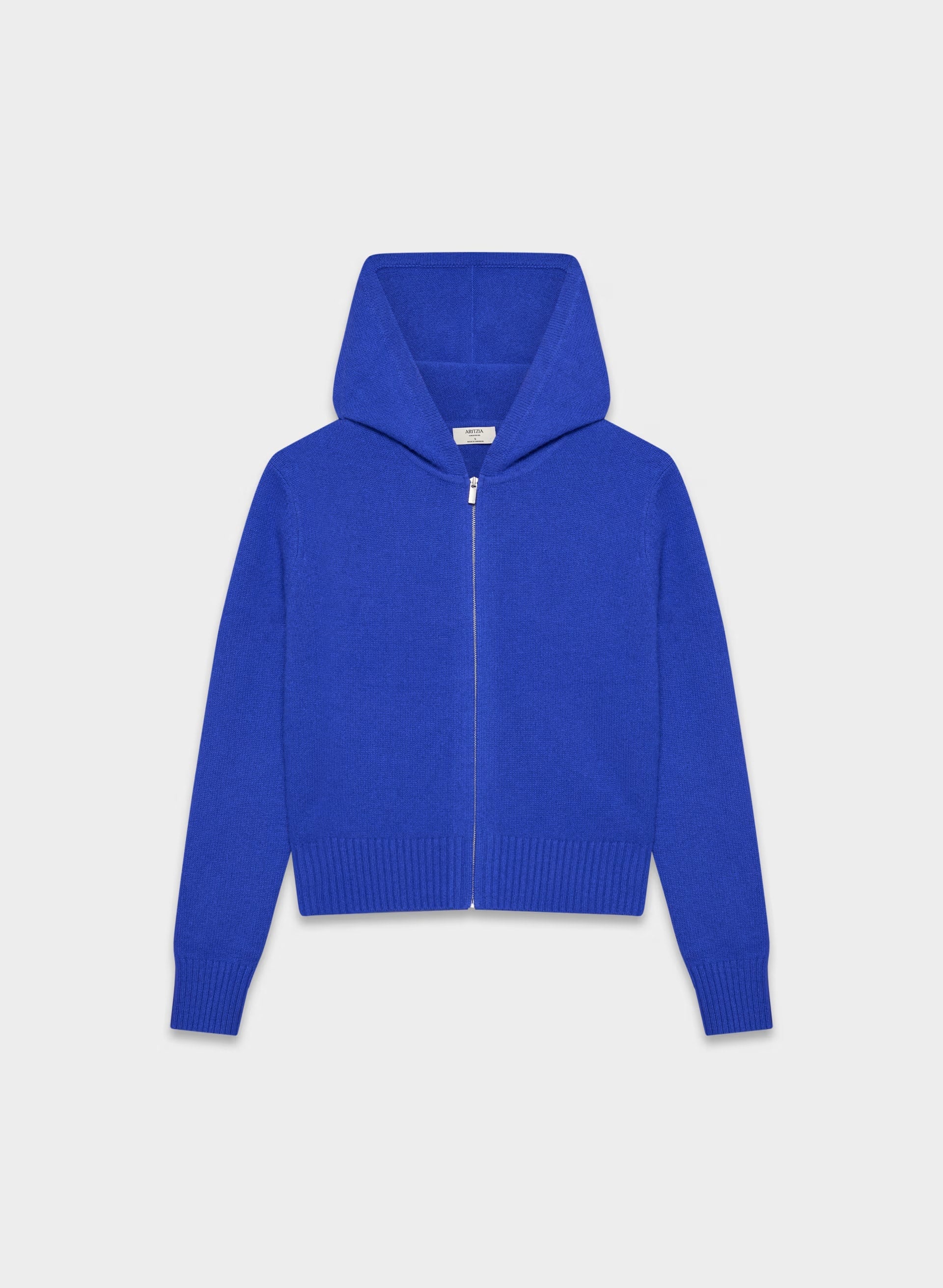 Essential Cashmere Idyllic Zip Hoodie - ABLAZE BLUE