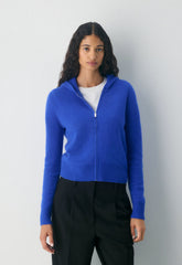 Essential Cashmere Idyllic Zip Hoodie - ABLAZE BLUE
