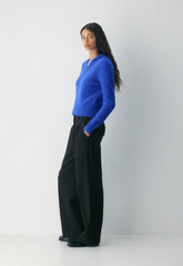 Essential Cashmere Idyllic Zip Hoodie - ABLAZE BLUE