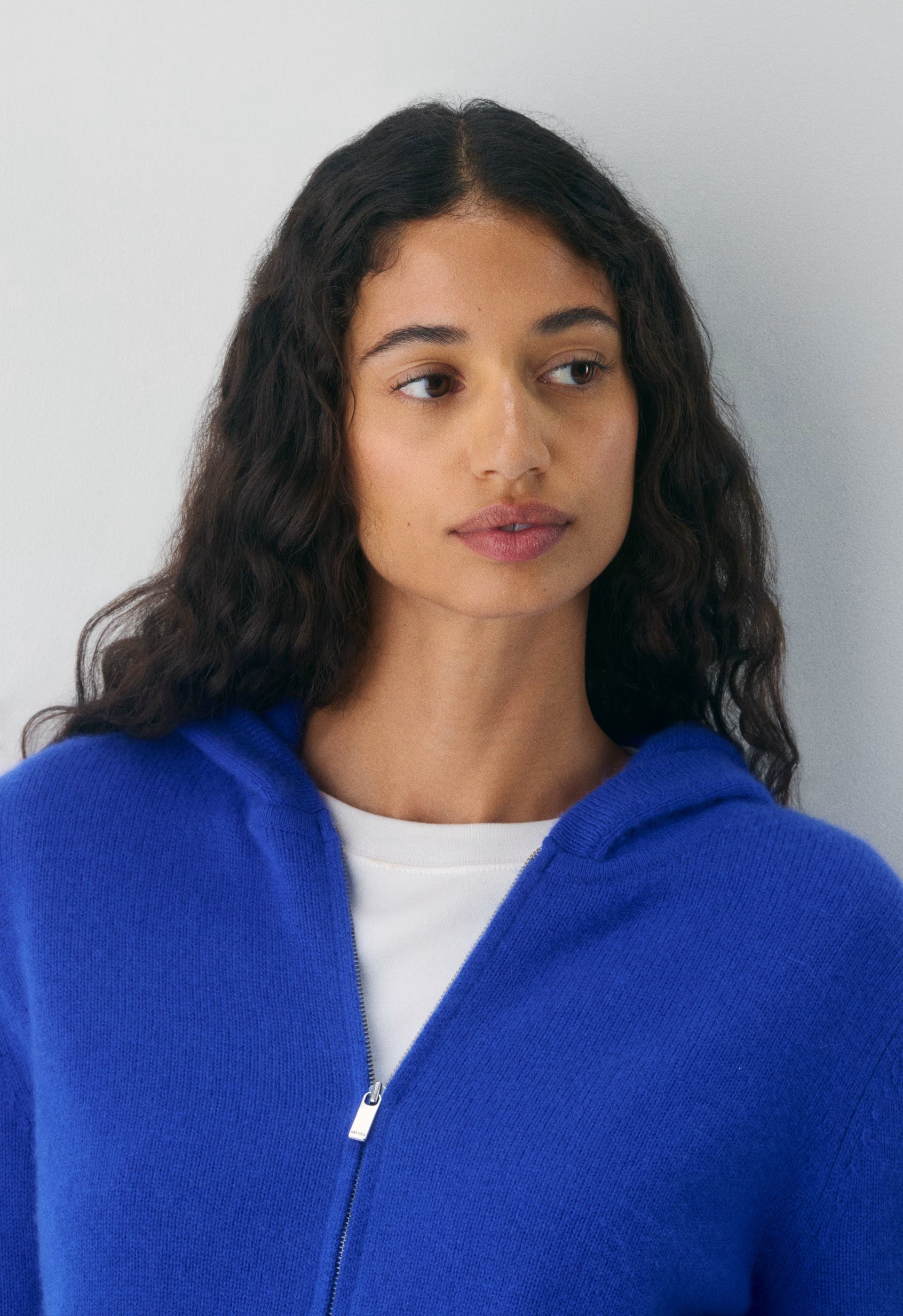 Essential Cashmere Idyllic Zip Hoodie - ABLAZE BLUE