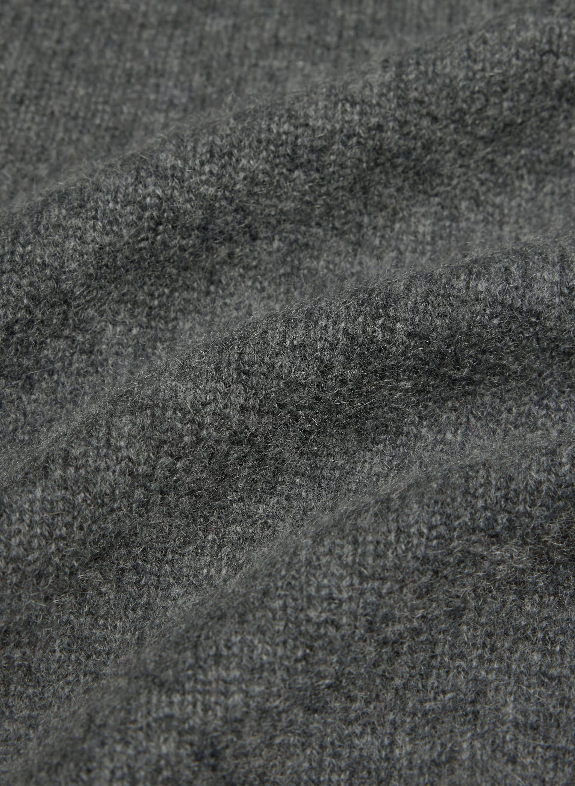 Essential Cashmere Idyllic Zip Hoodie - HEATHER CHARCOAL