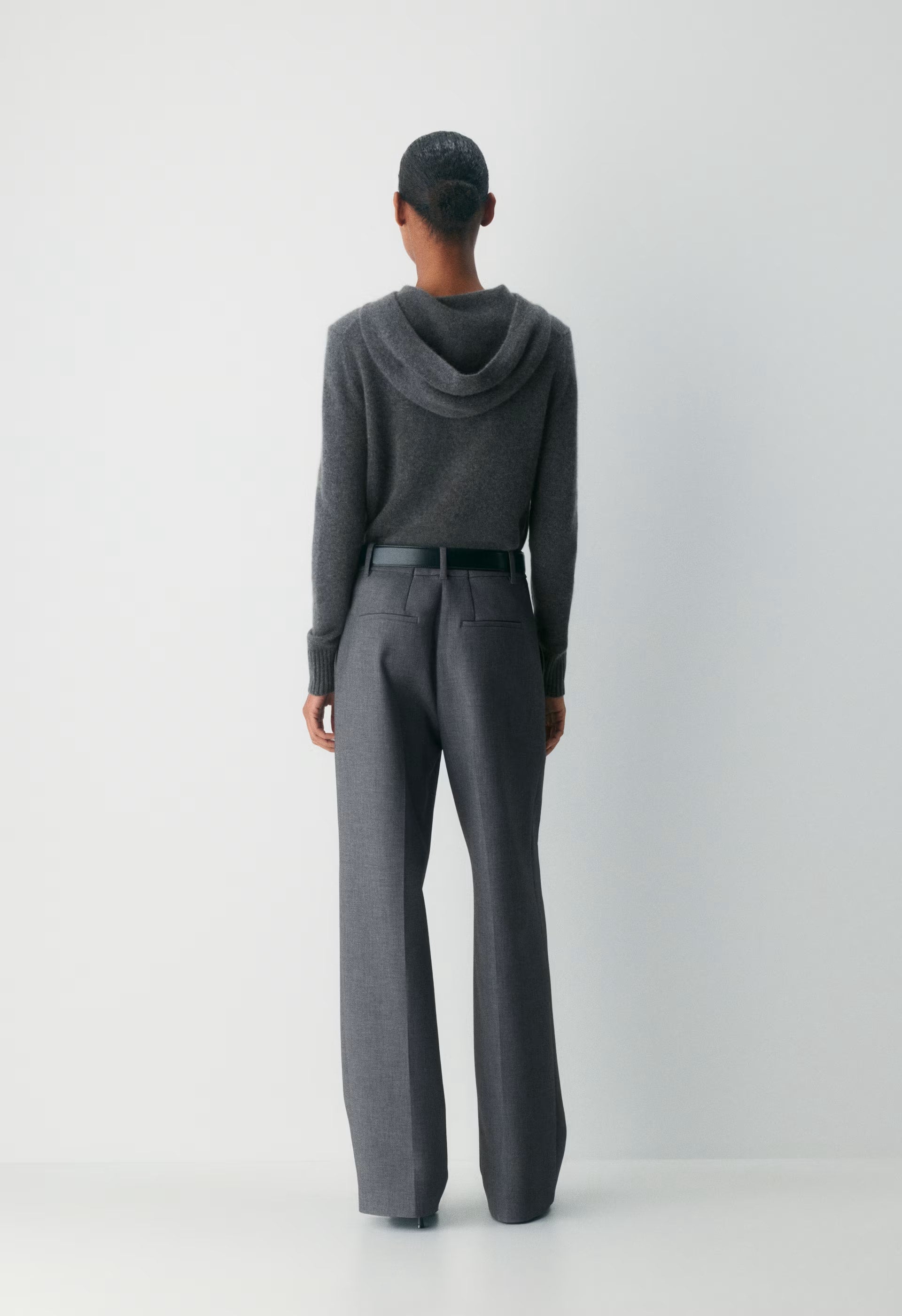 Essential Cashmere Idyllic Zip Hoodie - HEATHER CHARCOAL