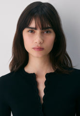 Shelly Cardigan - Wonder Yarn - BLACK