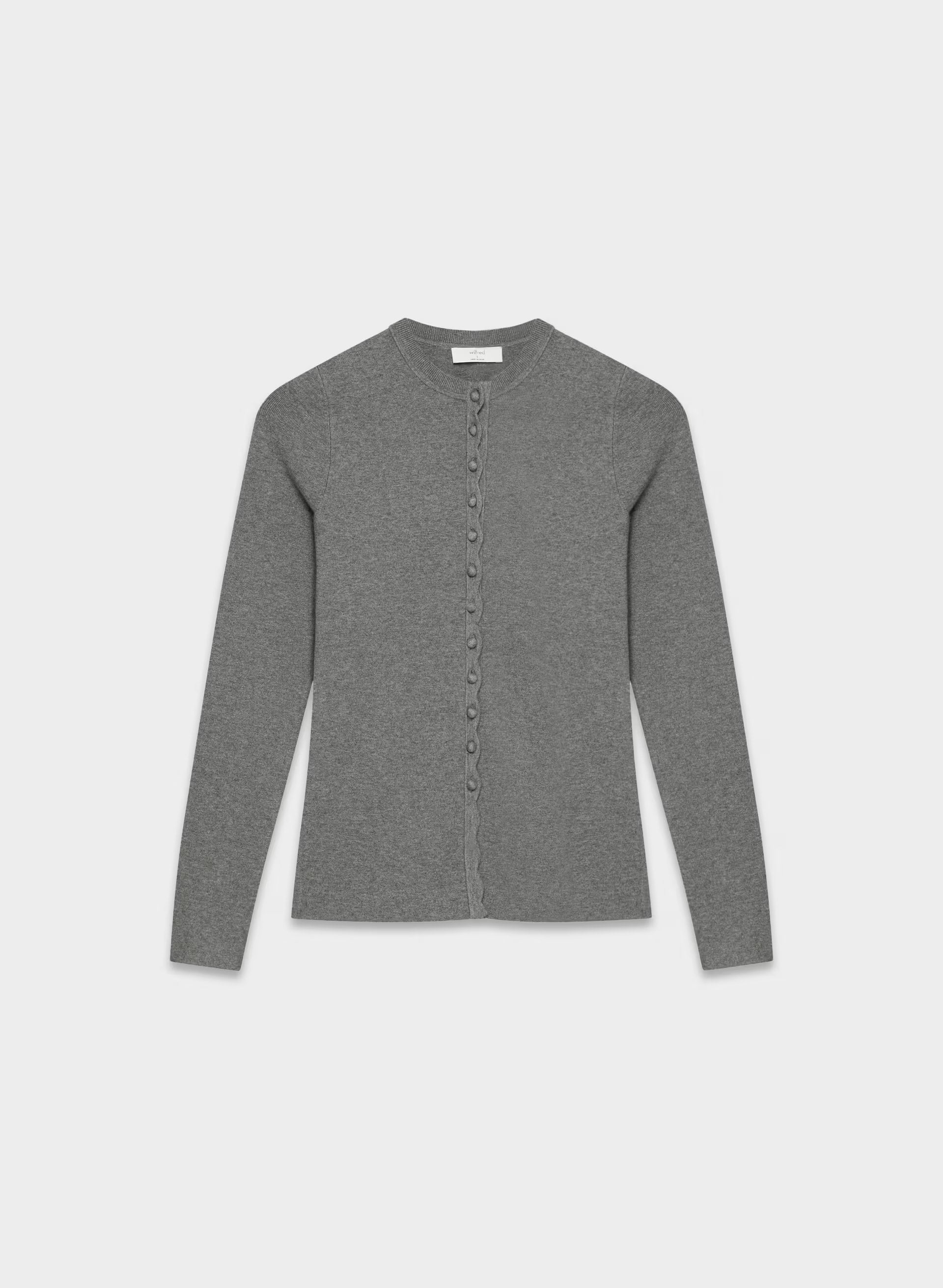 Shelly Cardigan - Wonder Yarn - HEATHER DARK GREY