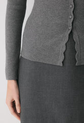 Shelly Cardigan - Wonder Yarn - HEATHER DARK GREY