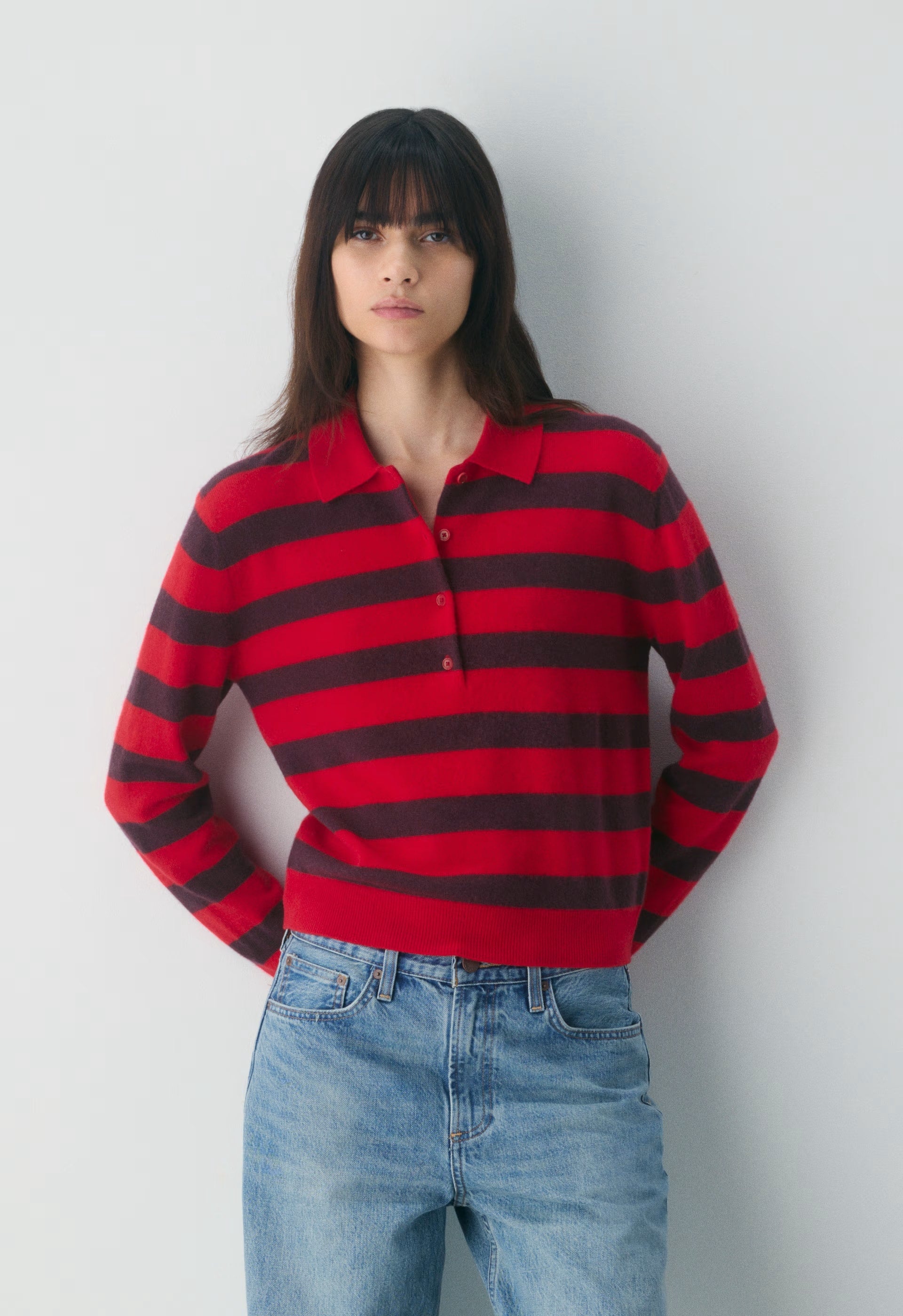 Bare Cashmere Cellini Sweater - FLASHING RD/CARDAMON
