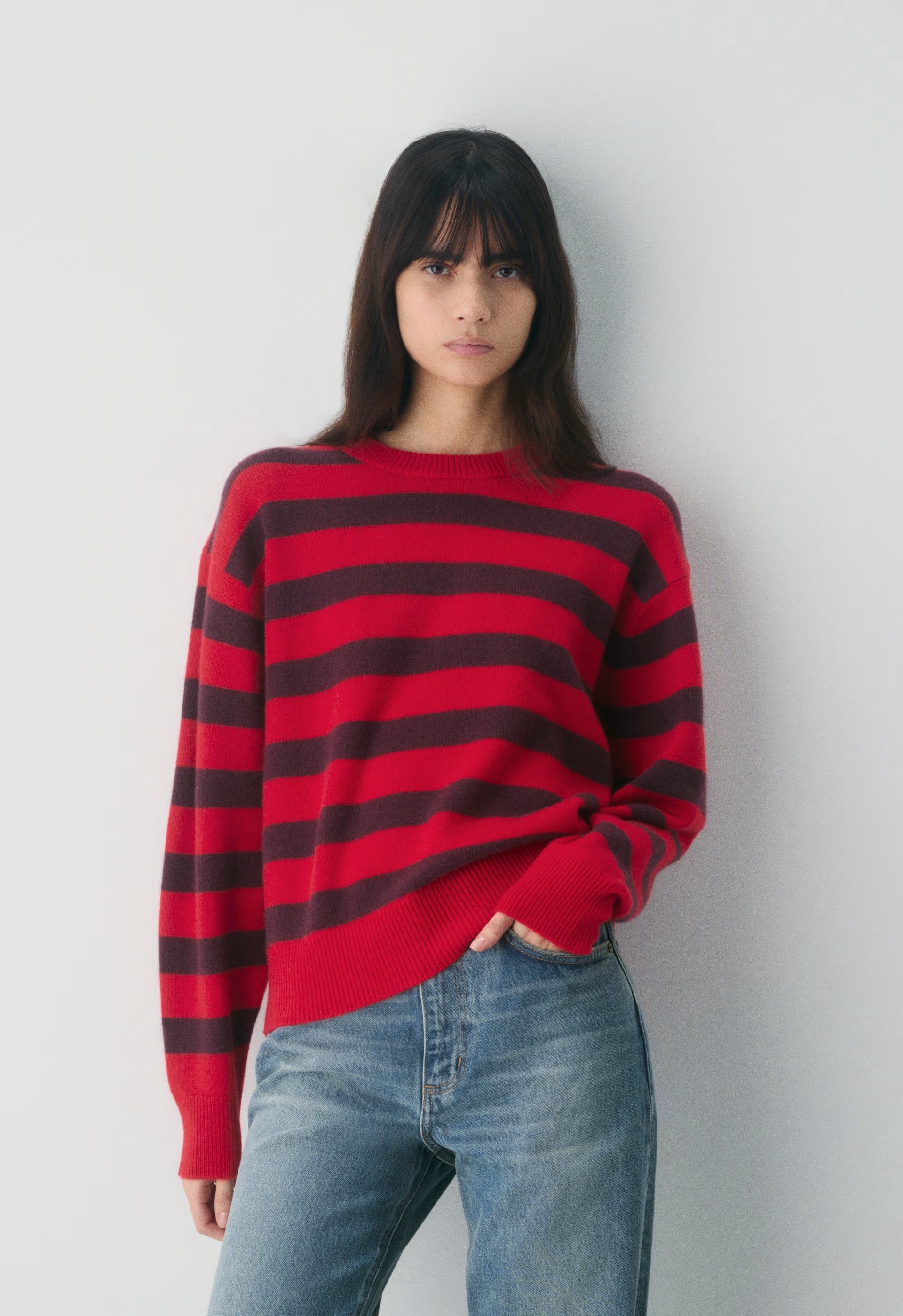 Essential Cashmere Relic Sweater - FLASHING RD/CARDAMON