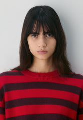 Essential Cashmere Relic Sweater - FLASHING RD/CARDAMON