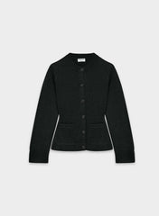 Meraki Merino Wool Cardigan - BLACK