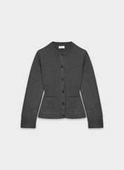 Meraki Merino Wool Cardigan - H PEPPERCORN GREY