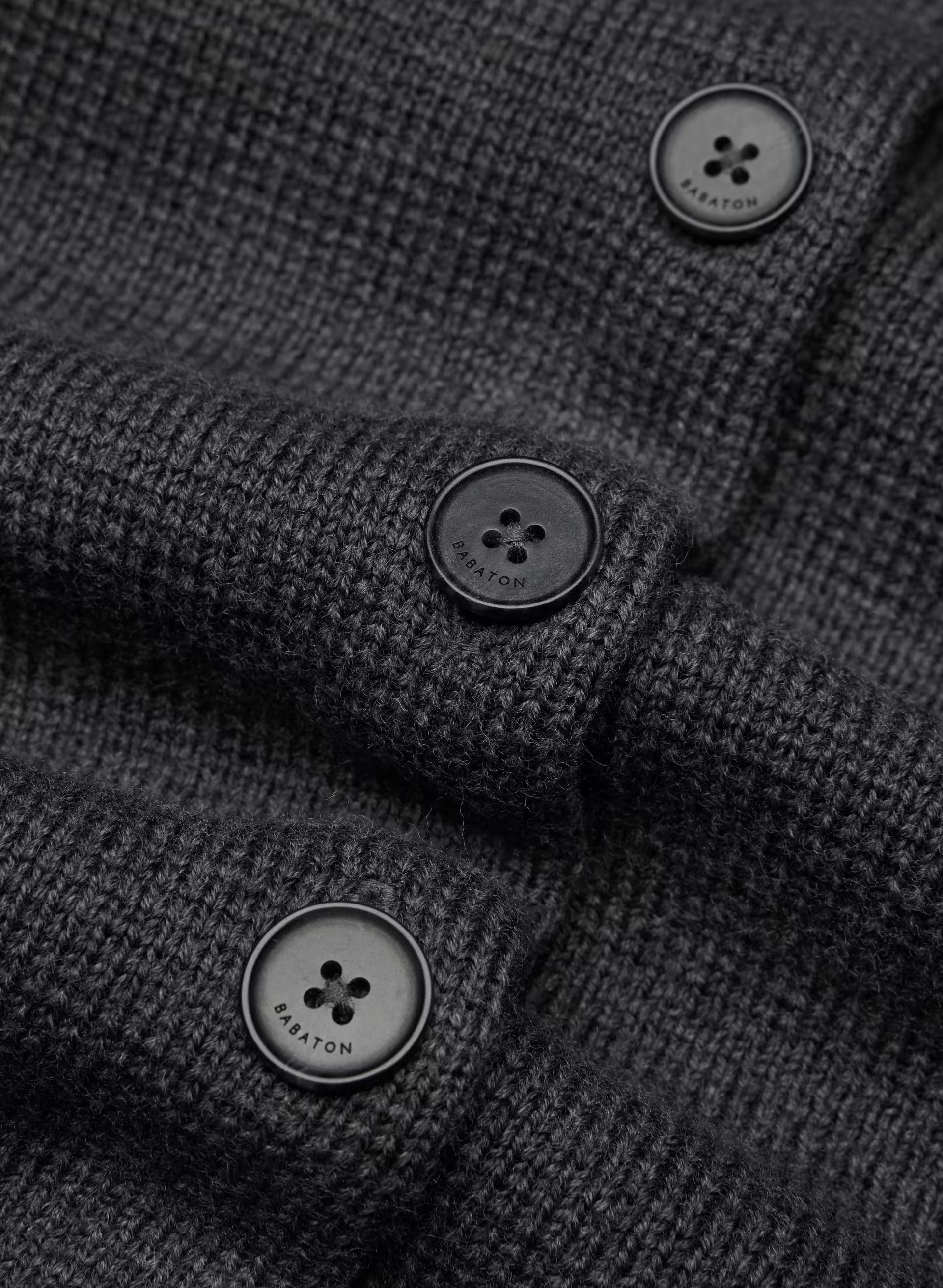 Meraki Merino Wool Cardigan - H PEPPERCORN GREY