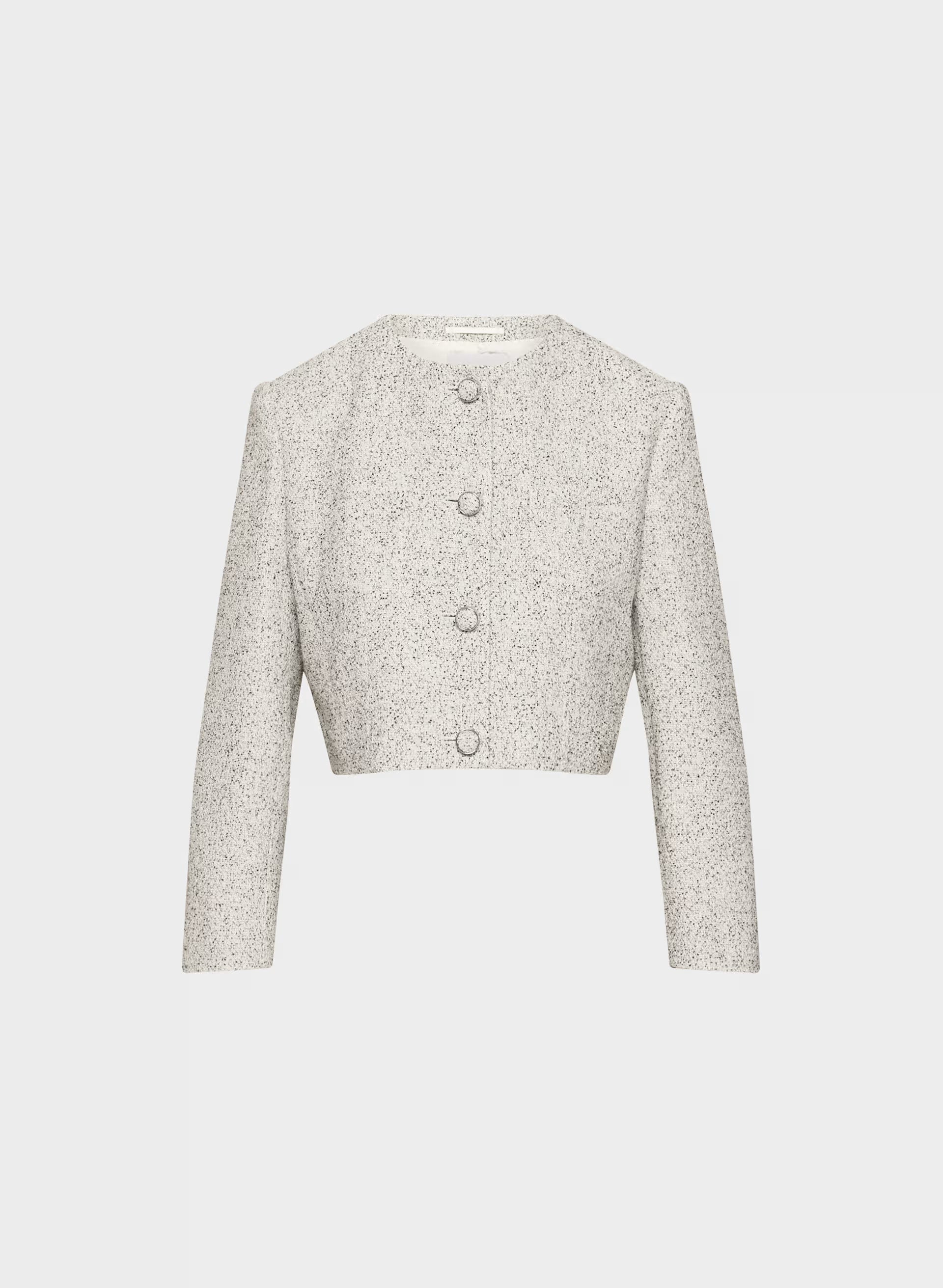 Acquire Jacket - Tweed - ECRU/BLACK